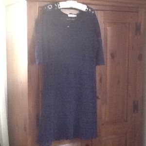 Navy crochet dress