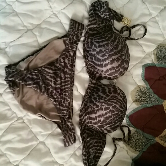 Victorias secret bikini leopard print.