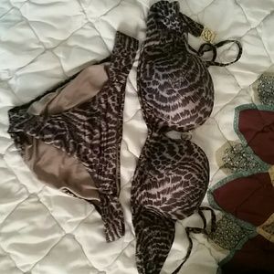 Victorias secret bikini leopard print.