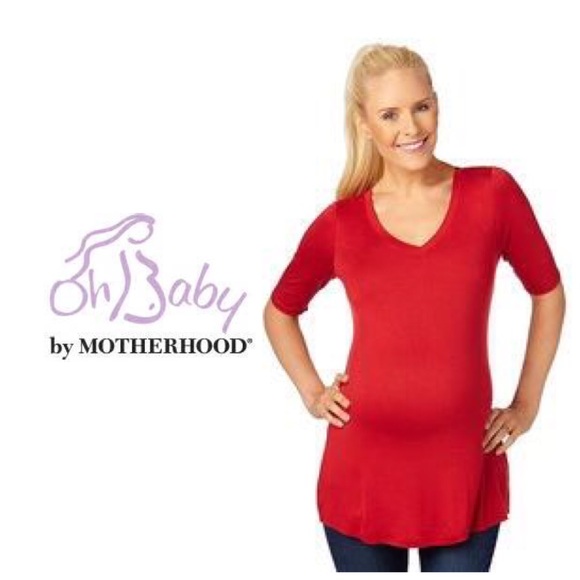 Oh Baby by Motherhood Other - SOLD Maternity Sz L Oh Baby by Motherhood Red Top
