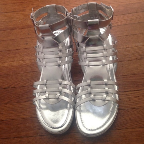 Nine West Silver Gladiator Sandals
