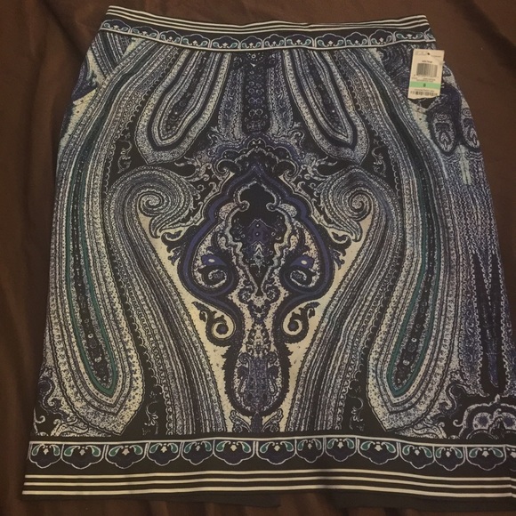 Blue pattern skirt