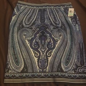 Blue pattern skirt