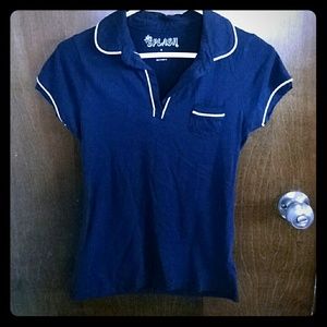 Navy polo tee