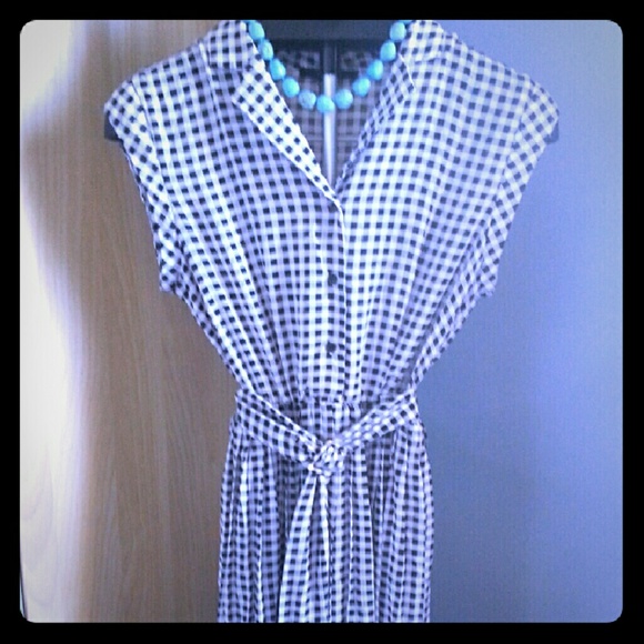 Shirt dress with pleated skirt