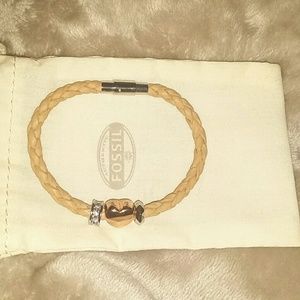 Leather braided bracelet. NWOT