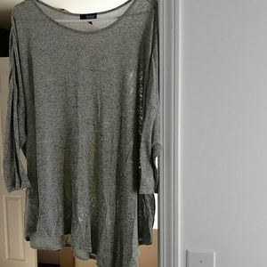Grey asymmetrical shirt