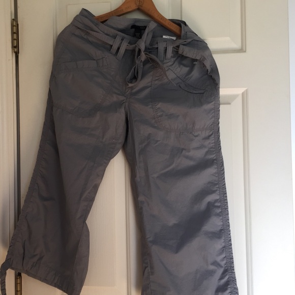 H and M crop pants gray New