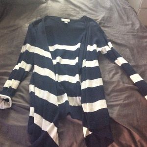 Long flowing striped cardigan