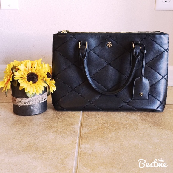 Tory Burch Handbags - RESERVED! Tory Burch Robinson Stitched Mini Tote