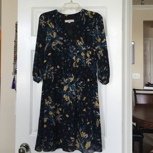 Loft dark floral dress