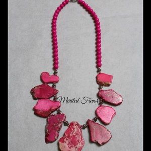 "Rocky" Hot Pink Statement necklace