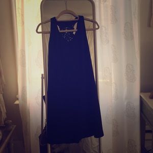 Little black dress with lace detailing at back