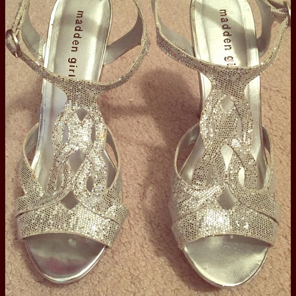 Madden Girl Silver Heels