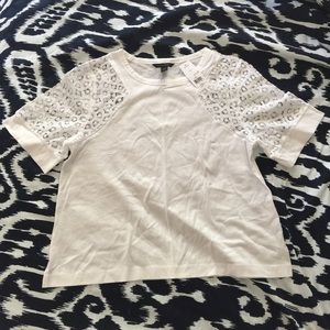 Banana Republic lace detail blouse
