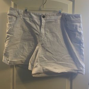 White jean shorts