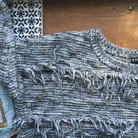 Oversized Fringe Sweater