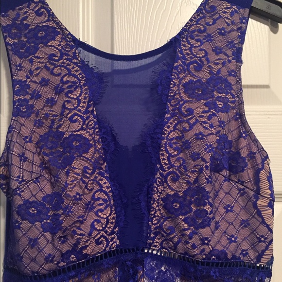 Lush royal blue lace dress