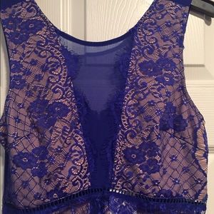 Lush royal blue lace dress