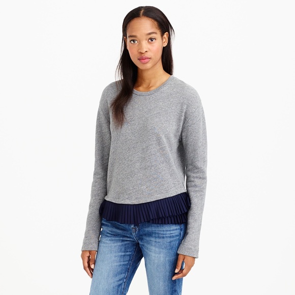 J. Crew Tops - J. Crew Ruffle Hem Sweatshirt