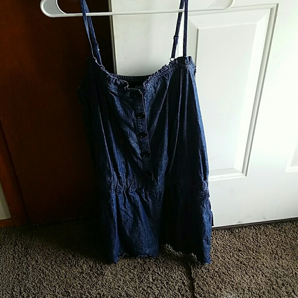 Denim Romper