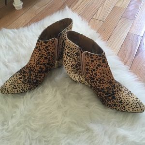 Matisse Nugent wedge leopard ankle booties