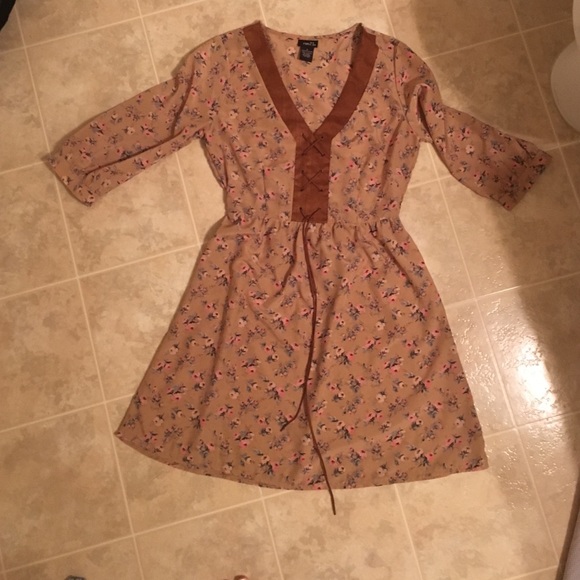 rue21 brown dress Rue21 Dresses | Rue21 Bottom Up Brown Dress | Color: Brown | Size: L