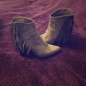 Fringe Heeled Booties