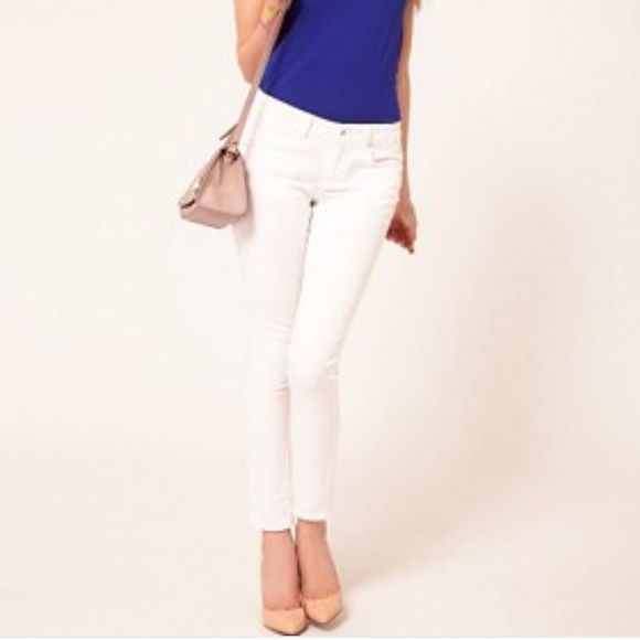 ASOS White Low Rise Skinny Jeggings