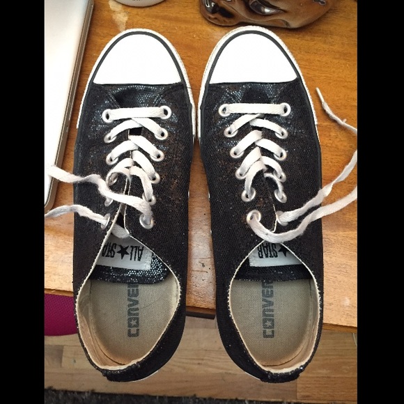 Black Sparkle Converse