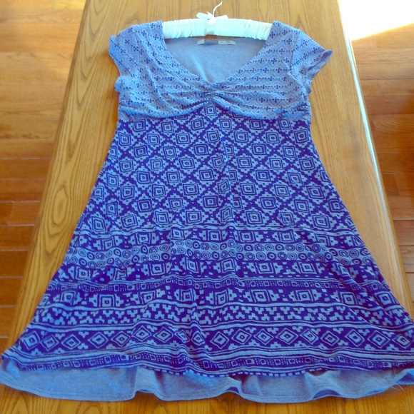 Purple geometric mini dress by Athleta