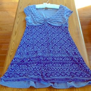 Purple geometric mini dress by Athleta