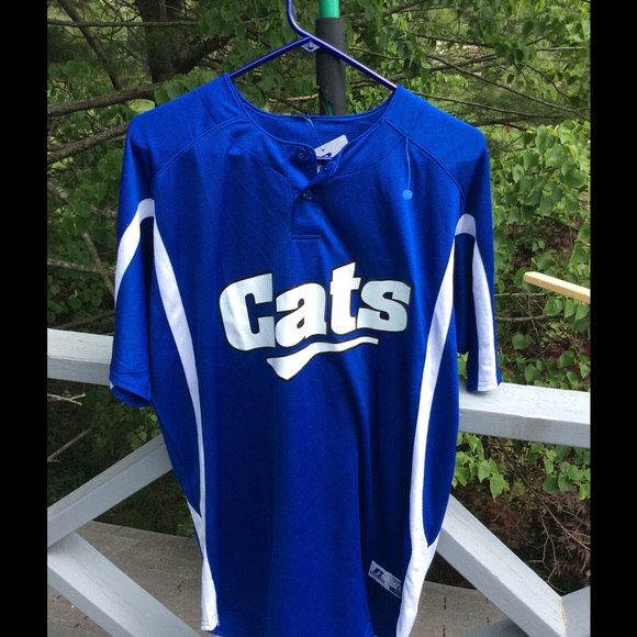 Men's baseball style CATS shirt size L