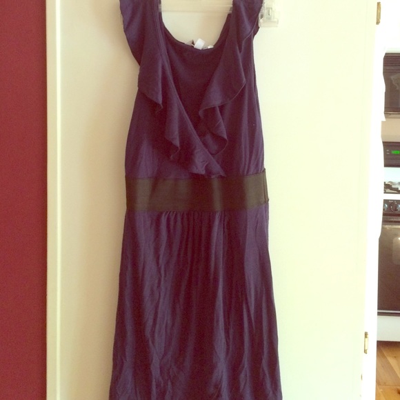 Tulip hem blue summer dress
