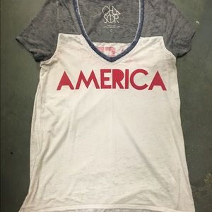 Chaser America vneck tshirt S