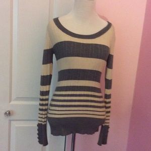 Grey and cream light sweater