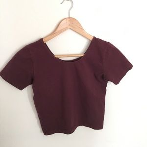 Cotton Spandex Jersey Crop Tee