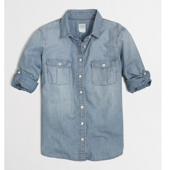 J. Crew Tops - J. Crew Chambray Button Up Shirt