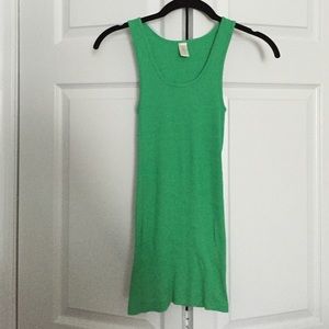 Green ribbed tank