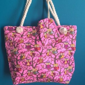 Super cute owl tote bag!! Fun and beautiful!!!🌷🌺