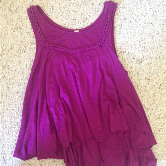 Free people braided high low tank