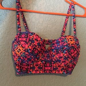 Print bathing suit top
