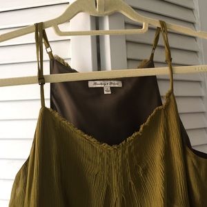 Broadway & Broome green silk dress