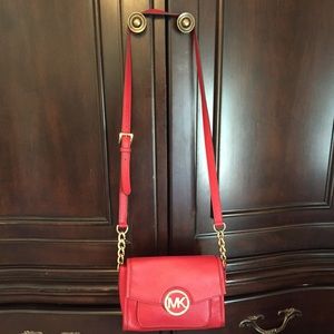 Michael Kors, red cross body handbag!