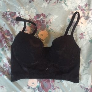 Black Lace Bustier Bra