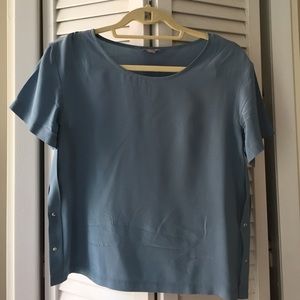 Blue silk shirt from COS