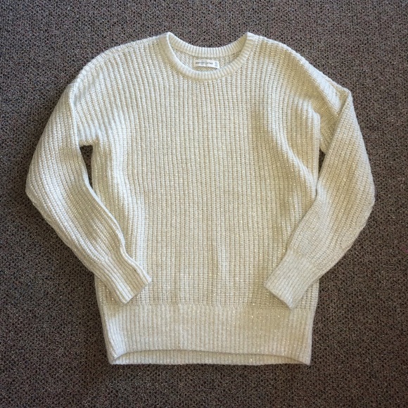 Tan shimmery knit sweater