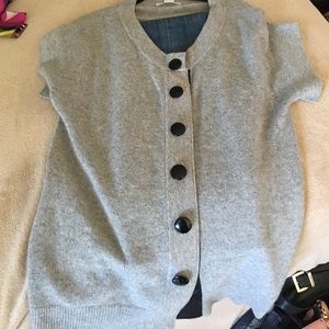 Cashmere vest 2 ply 100% cashmere heather grey