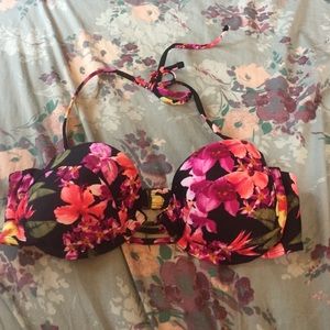 Tropical Print Swimsuit Top