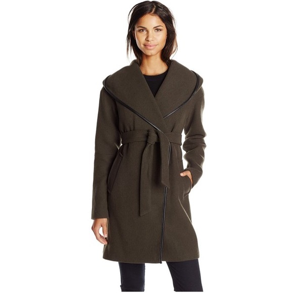 Calvin Klein DoubleFace Wool Wrap Coat